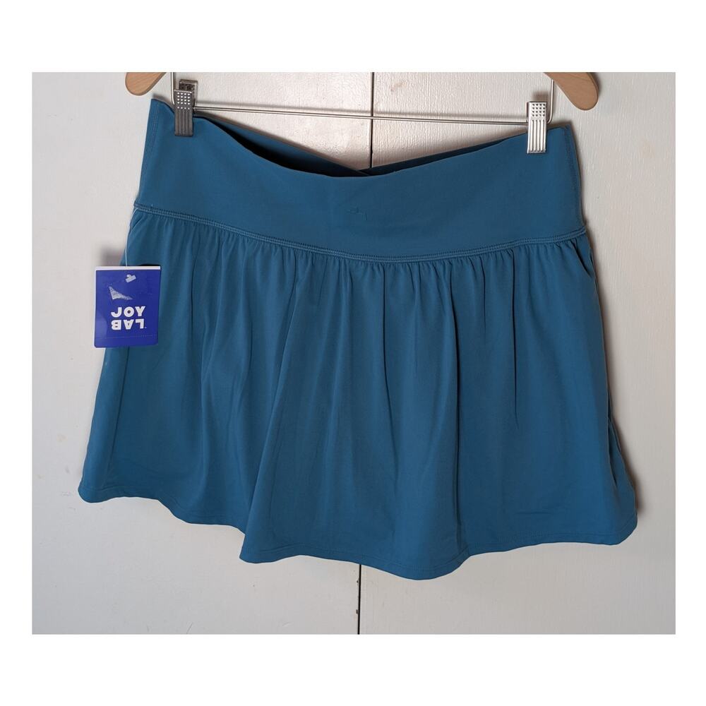 JoyLab High-Rise Crossover Waistband Dark Aqua Skort XL - Picture 2 of 16